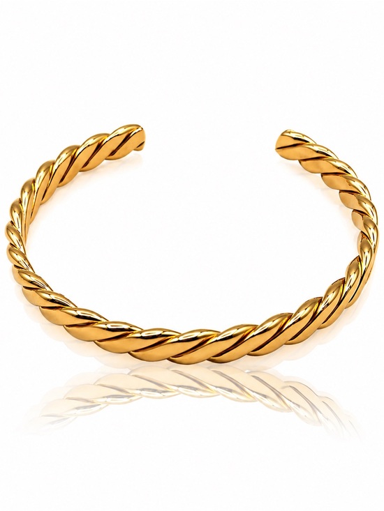 Jewelry - Gold Twisted Cable Cuff Bracelet